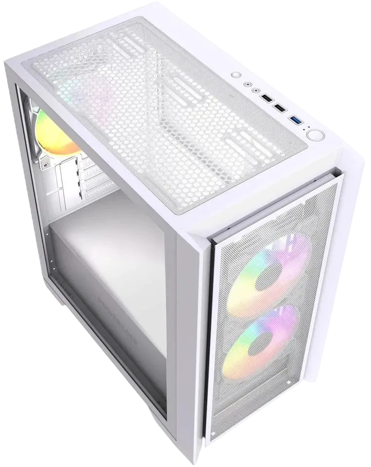 Компьютерный корпус Powercase ALISIO Micro Z3W ARGB V2 ARGB White (CAMZW-A3-V2)