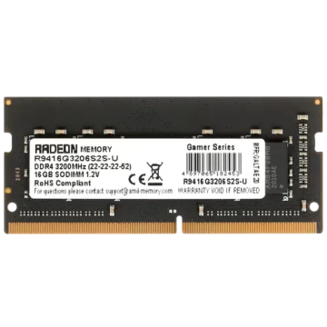 Оперативная память 16 Gb 3200 MHz AMD R9 GAMERS SERIES SODIMM (R9416G3206S2S-UO)
