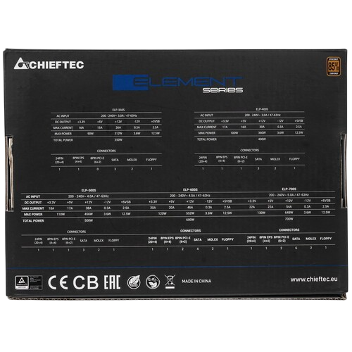 Блок питания Chieftec 600W ELEMENT (ELP-600S)
