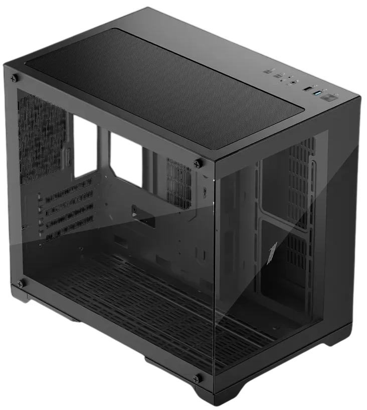 Компьютерный корпус 1STPLAYER MEGAVIEW MV6-T Black (MV6-TP-BK)