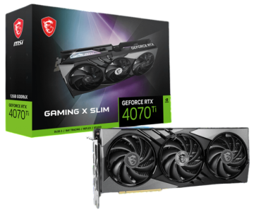 Видеокарта MSI (RTX 4070 Ti GAMING X SLIM 12G) GeForce RTX 4070 Ti 12GB GAMING X SLIM
