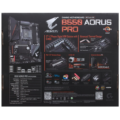 Материнская плата GIGABYTE B550 AORUS PRO