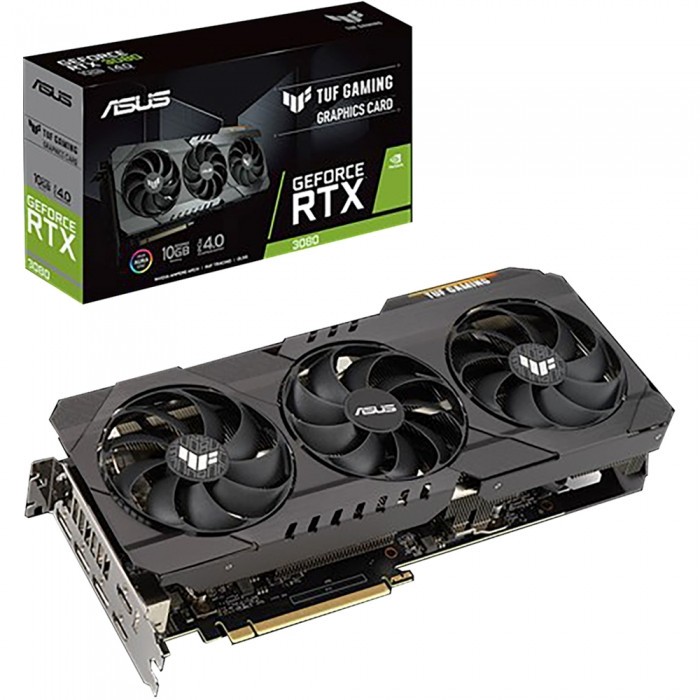 Видеокарта ASUS (TUF-RTX3080-O10G-GAMING) GeForce RTX 3080 10GB TUF GAMING OC