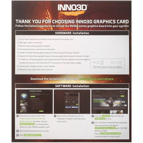 Видеокарта INNO3D (N30502-08D6-1711VA41) GeForce RTX 3050 8GB TWIN X2
