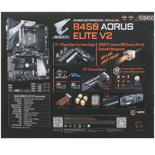Материнская плата Gigabyte B450 AORUS ELITE V2