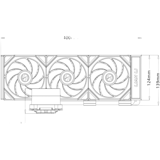Система жидкостного охлаждения для процессора Lian Li HydroShift II LCD-C 360TL GHS2LCD36TB ARGB Black (G89.GHS2LCD36TB.R0)