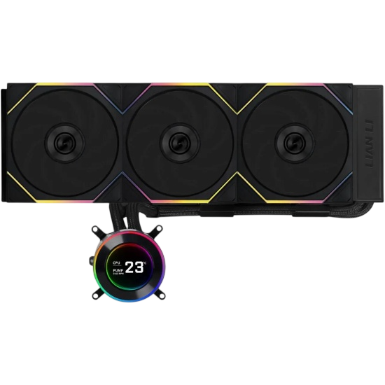 Система жидкостного охлаждения для процессора Lian Li HydroShift II LCD-C 360TL GHS2LCD36TB ARGB Black (G89.GHS2LCD36TB.R0)