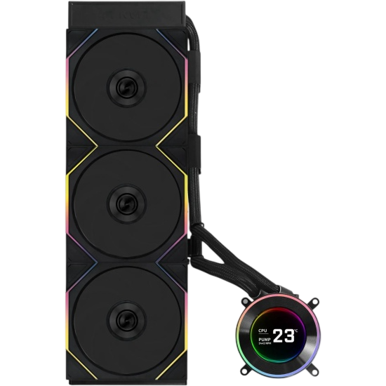 Система жидкостного охлаждения для процессора Lian Li HydroShift II LCD-C 360TL GHS2LCD36TB ARGB Black (G89.GHS2LCD36TB.R0)