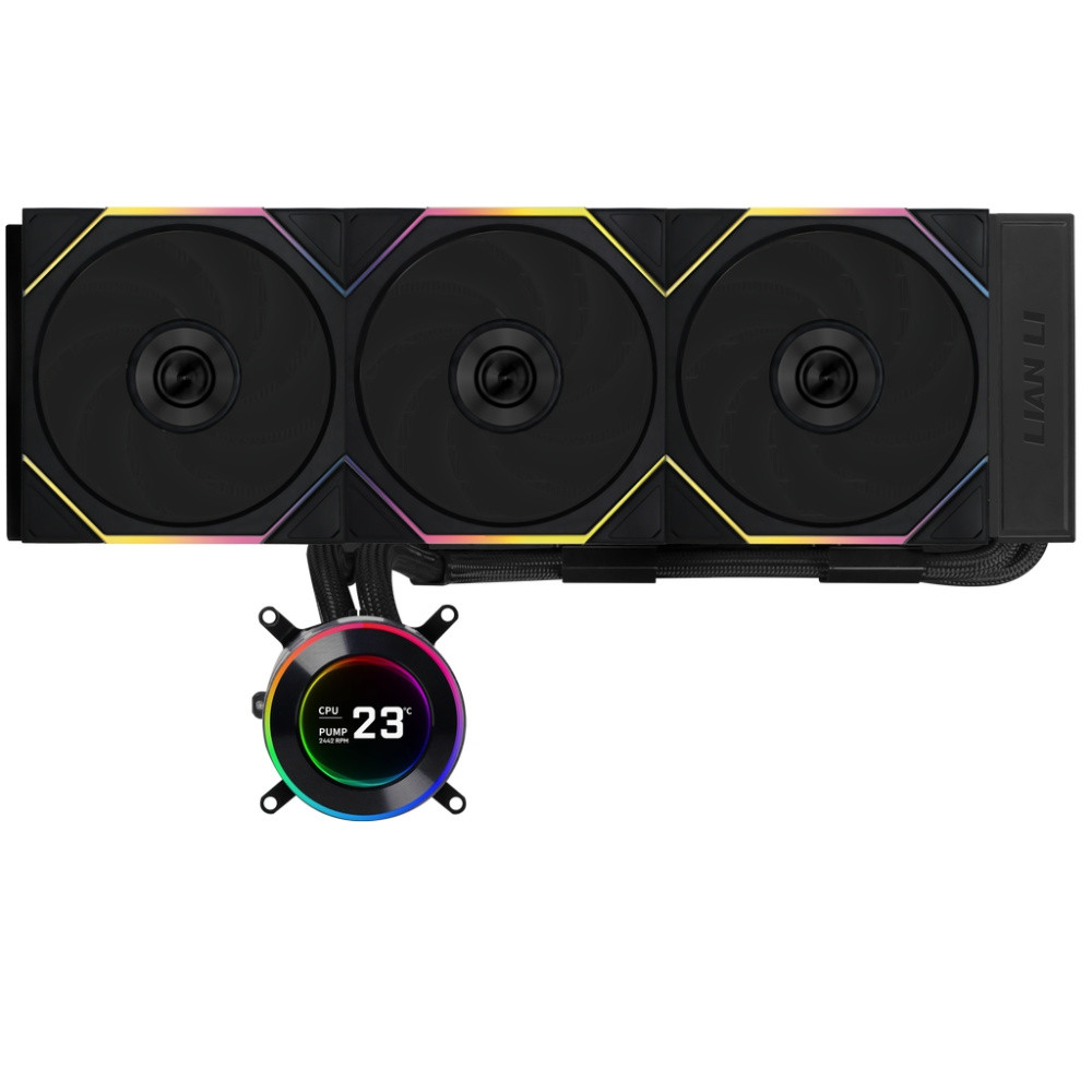 Система жидкостного охлаждения для процессора Lian Li HydroShift II LCD-C 360TL GHS2LCD36TB ARGB Black (G89.GHS2LCD36TB.R0)
