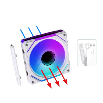 Вентилятор для корпуса UNI FAN SL Reverse ARGB White V1