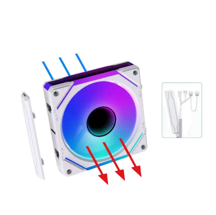 Вентилятор для корпуса UNI FAN SL Reverse ARGB White V1