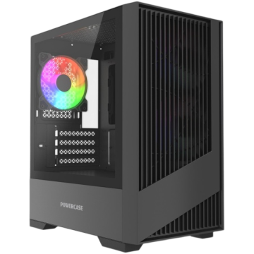 Компьютерный корпус Powercase Mistral Micro A12B FRGB Black (CMMA12B-L3)
