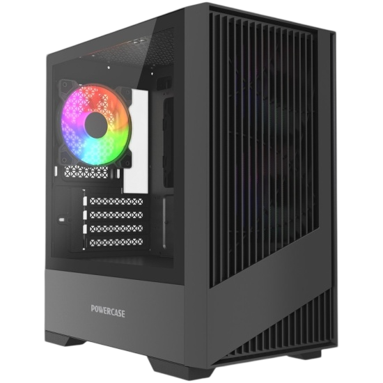 Компьютерный корпус Powercase Mistral Micro A12B FRGB Black (CMMA12B-L3)