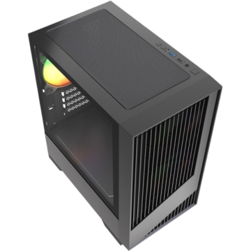 Компьютерный корпус Powercase Mistral Micro A12B FRGB Black (CMMA12B-L3)