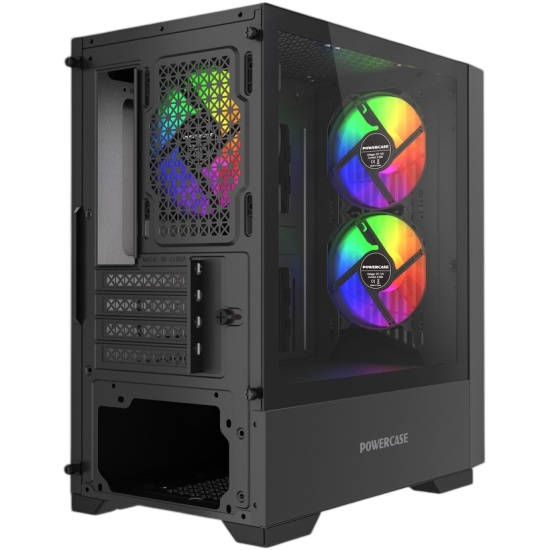 Компьютерный корпус Powercase Mistral Micro A12B FRGB Black (CMMA12B-L3)