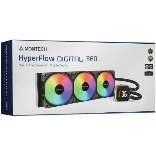 Система жидкостного охлаждения для процессора Montech HYPERFLOW DIGITAL 360 (B) Black