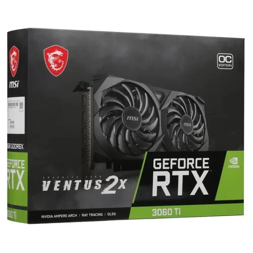 Видеокарта MSI (RTX 3060 Ti VENTUS 2X 8GD6X) GeForce RTX 3060 TI 8GB VENTUS 2X 8GD6X