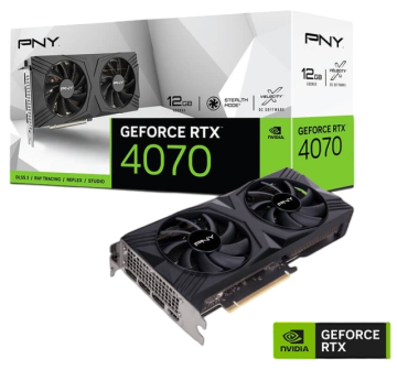Видеокарта PNY (VCG407012DFXPB1) GeForce RTX 4070 12GB VERTO Dual Fan DLSS 3