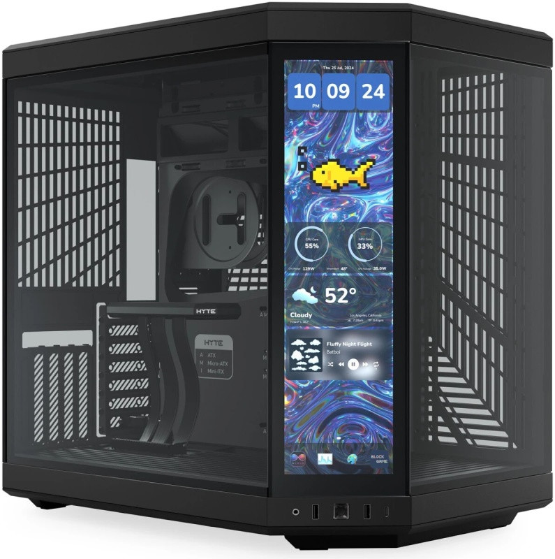 Компьютерный корпус HYTE Y70 Touch Infinite Black (CS-HYTE-Y70TTI-BB)