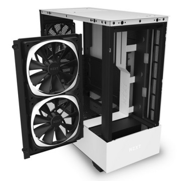 Компьютерный корпус NZXT H510 ELITE White/Black CA-H510E-W1