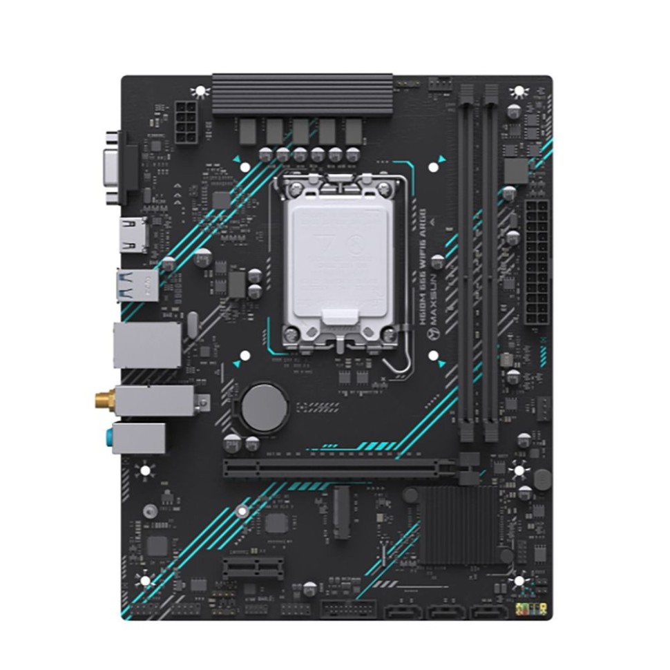Материнская плата MaxSun H610M 666 ARGB WIFI6 (6940709660638)