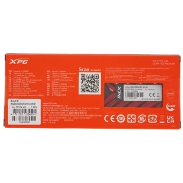 Оперативная память 8 Gb 3600 MHz ADATA SPECTRIX D41 RGB (AX4U36008G18I-SR41)