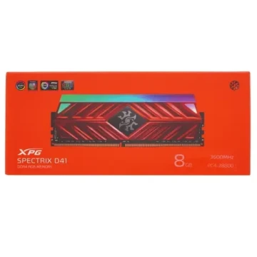 Оперативная память 8 Gb 3600 MHz ADATA SPECTRIX D41 RGB (AX4U36008G18I-SR41)