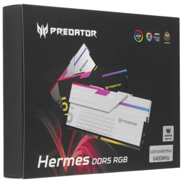 Оперативная память 32 Gb 6400 MHz Acer Predator Hermes RGB Black (HERMES-32GB-6400-1R8-V2) (BL.9BWWR.391)