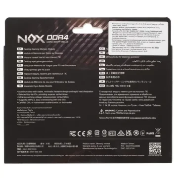 Оперативная память 16 Gb 3600 MHz Apacer NOX Black (AH4U16G36C25YMBAA-1)
