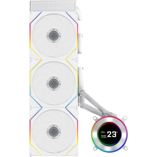 Система жидкостного охлаждения для процессора Lian Li HydroShift II LCD-C 360TL GHS2LCD36TW ARGB White (G89.GHS2LCD36TW.R0)