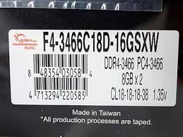 Оперативная память 16 Gb 3466 MHz G.Skill SNIPER X (F4-3466C18D-16GSXW)