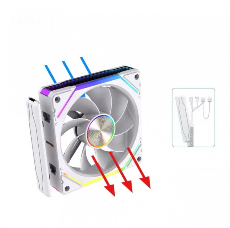 Вентилятор для корпуса UNI FAN SL Reverse ARGB White V2
