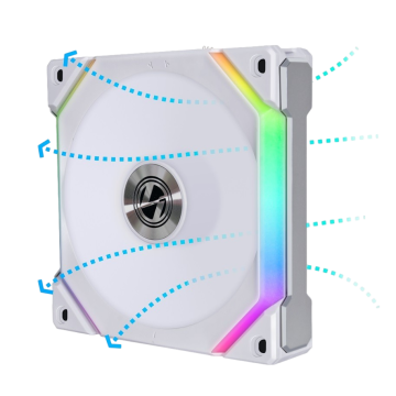 Вентилятор для корпуса UNI FAN SL Reverse ARGB White V2