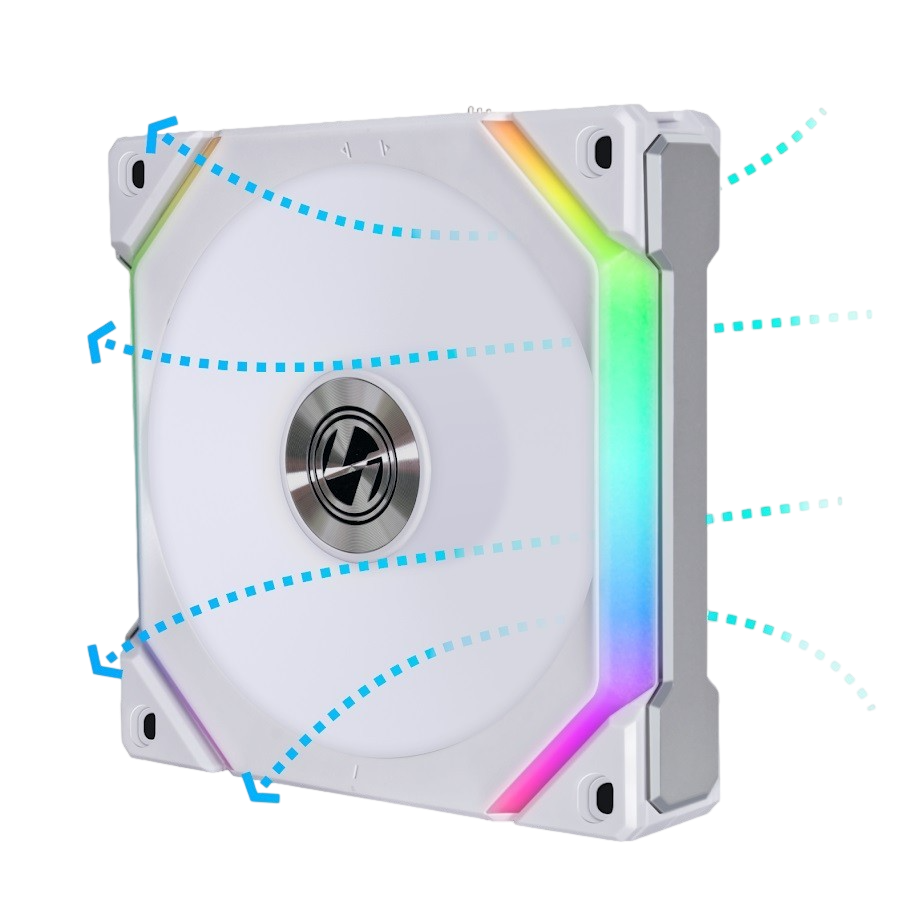 Вентилятор для корпуса UNI FAN SL Reverse ARGB White V2