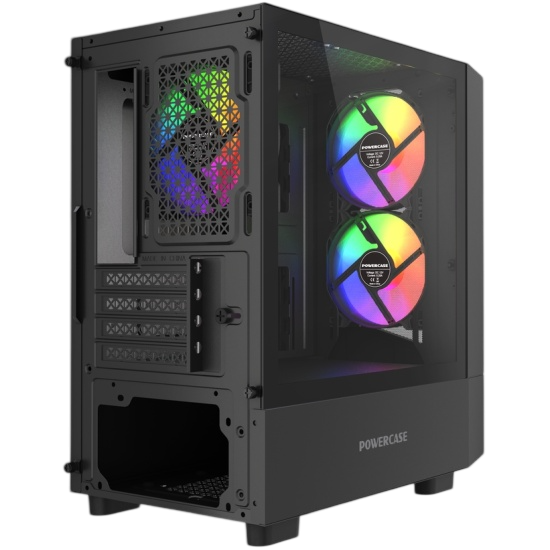Компьютерный корпус Powercase Mistral Micro A15B FRGB Black (CMMA15B-L3)