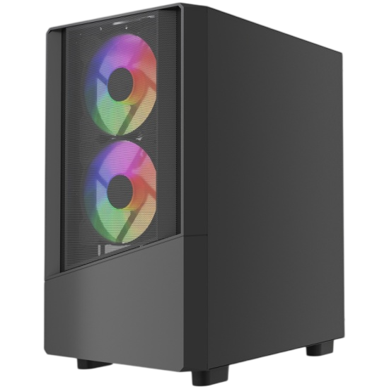 Компьютерный корпус Powercase Mistral Micro A15B FRGB Black (CMMA15B-L3)