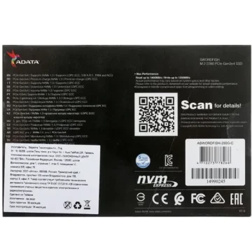Твердотельный накопитель ADATA 250 Gb SWORDFISH ASWORDFISH-250G-C