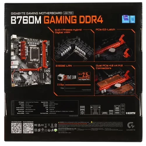 Материнская плата Gigabyte B760M GAMING DDR4