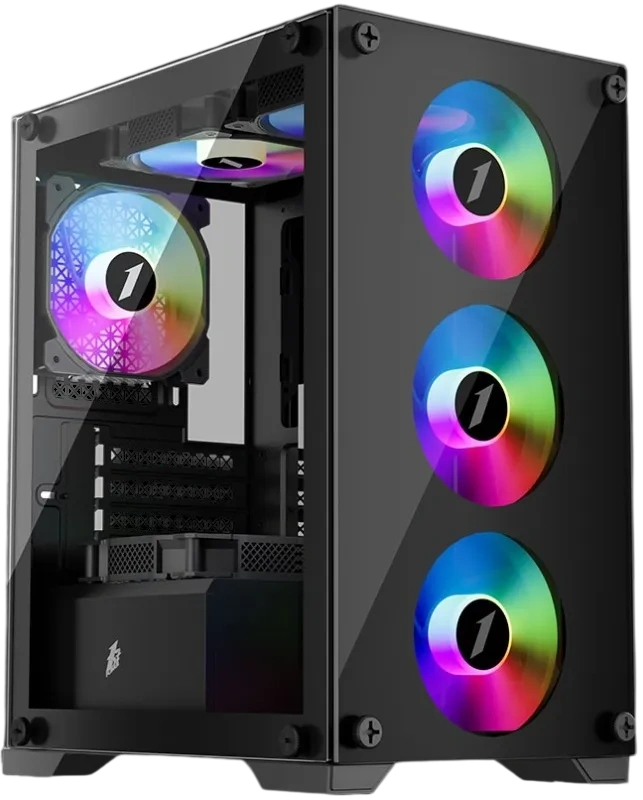 Компьютерный корпус 1STPLAYER FIREBASE X2-M LED Black (X2-M-4F1)
