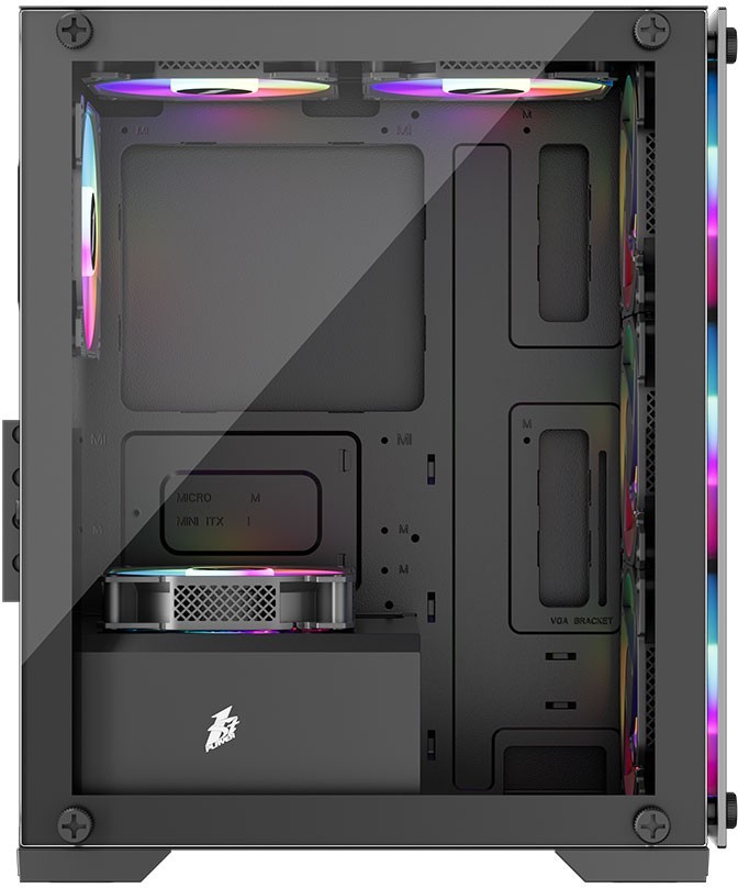 Компьютерный корпус 1STPLAYER FIREBASE X2-M LED Black (X2-M-4F1)