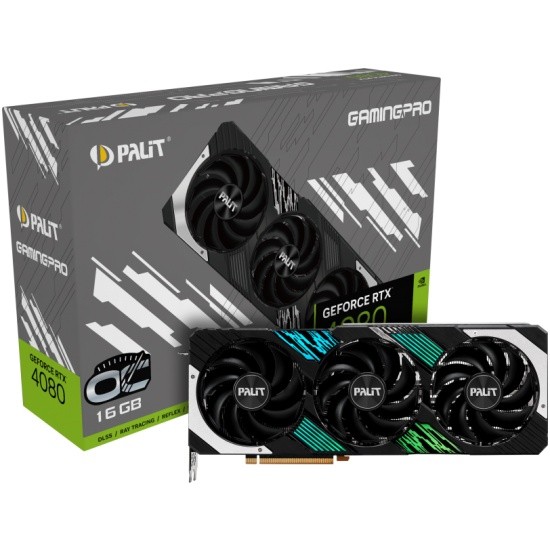 Видеокарта Palit (NED4080019T2-1032A) GeForce RTX 4080 16Gb GAMINGPRO