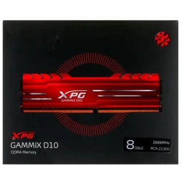 Оперативная память 16 Gb 2666 MHz ADATA XPG GAMMIX D10 Red (AX4U26668G16-DR10)