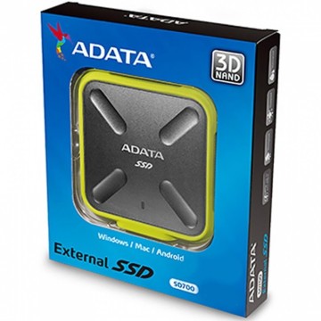 Внешний SSD ADATA 512 Gb SD700 Yellow ASD700-512GU31-CYL