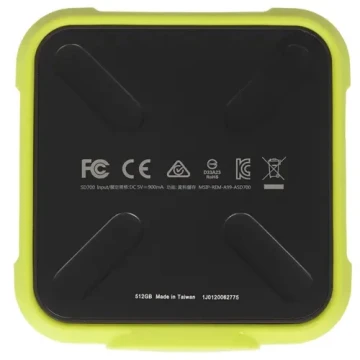 Внешний SSD ADATA 512 Gb SD700 Yellow ASD700-512GU31-CYL