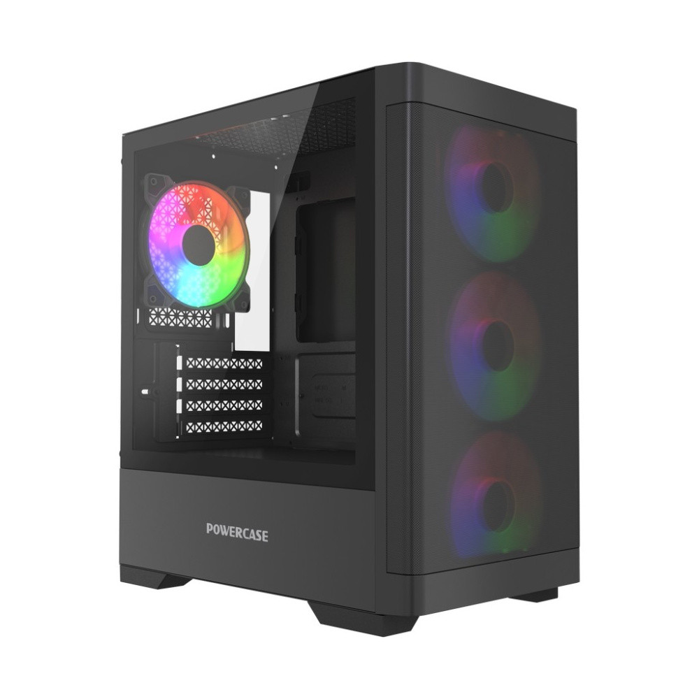 Компьютерный корпус Powercase Mistral Micro A13B FRGB Black (CMMA13B-L4)