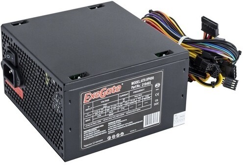 Блок питания ExeGate 600W XP600 Black (EX219465RUS)
