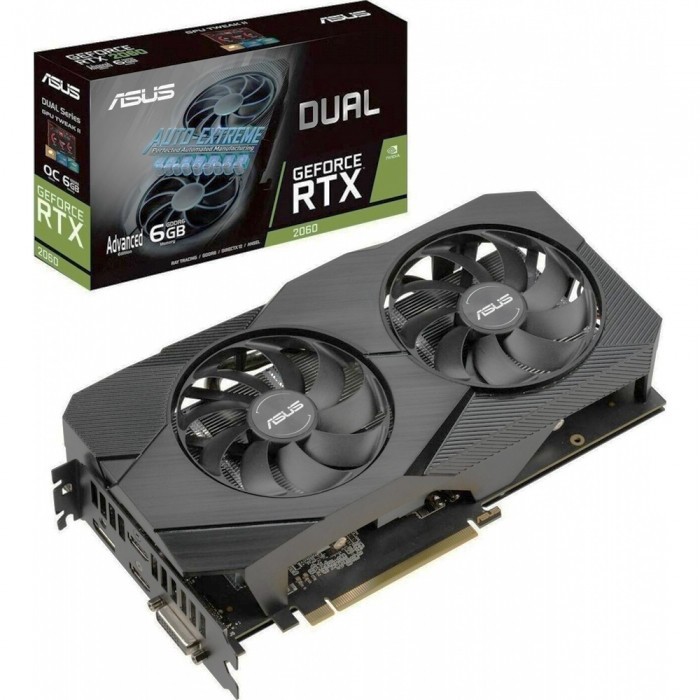 Видеокарта ASUS (DUAL-RTX2060-6G-EVO) GeForce RTX 2060 6Gb DUAL EVO