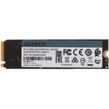 Твердотельный накопитель ADATA 500 Gb SWORDFISH ASWORDFISH-500G-C