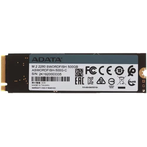 Твердотельный накопитель ADATA 500 Gb SWORDFISH ASWORDFISH-500G-C
