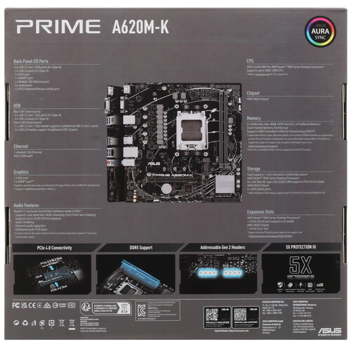 Материнская плата ASUS PRIME A620M-K (90MB1F40-M0EAY0)